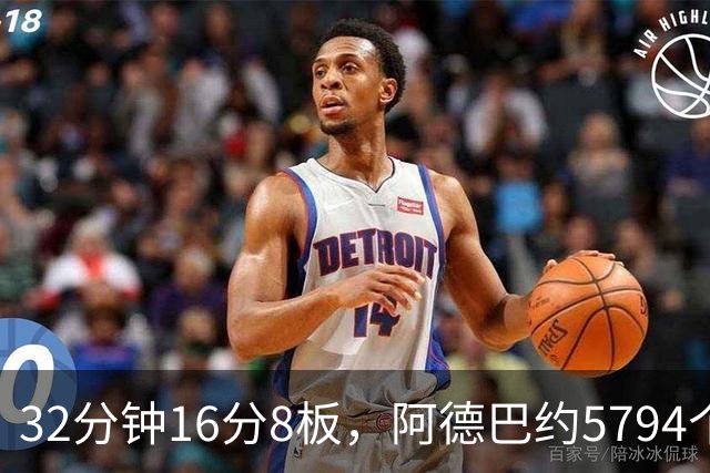 32分钟16分8板，阿德巴约5794个篮板登顶热火队史